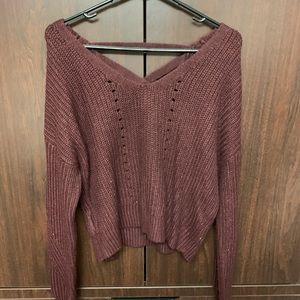 Sweater with Lattice Details on Back